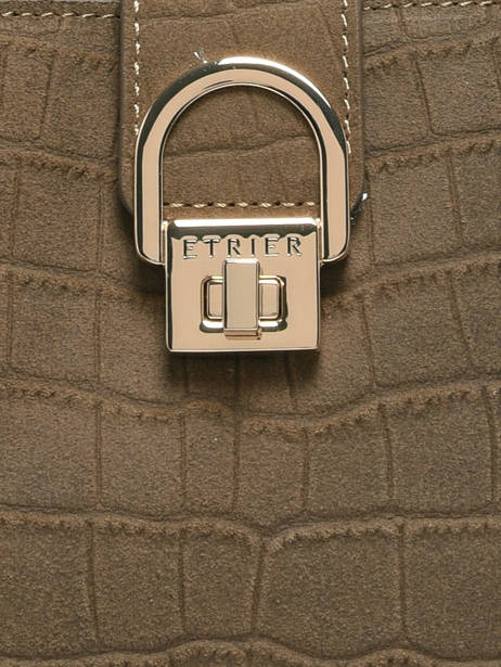 Satchel M Equestre Croco Leather Etrier Beige equestre croco EEQC142M other view 4